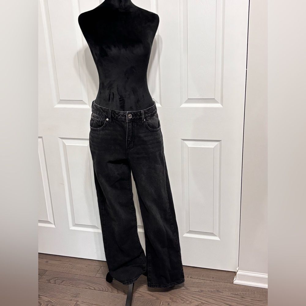 Garage Women’s Black Dark Wash Juniors Size 3 / 26 Slouchy Denim Jeans Y2K